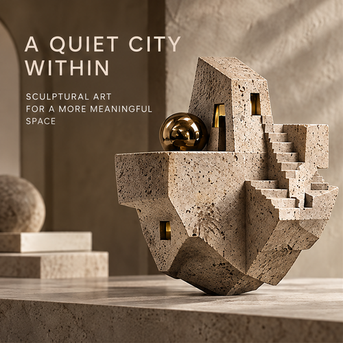 A Quiet City Within sculpture — Sculpted Perspective, different angles reveal new stories every time