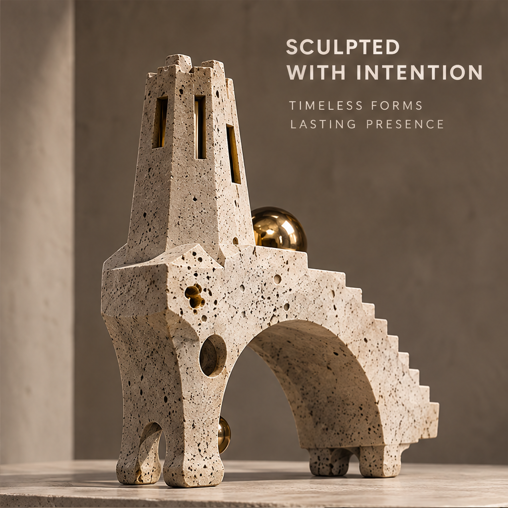 Close-up detail of City in Silence sculpture — Refined in Every Detail, natural texture and exquisite craftsmanship
