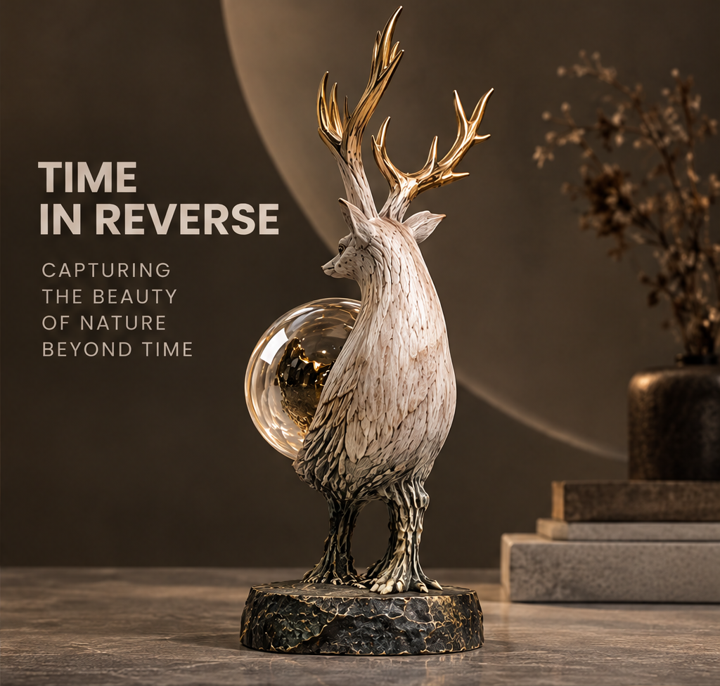Time in Reverse — Time in Reverse, capturing the beauty of nature beyond time, warm interior scene