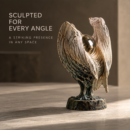 Art in Reverse — Sculpted for Every Angle, a striking presence in any space, side view with natural light