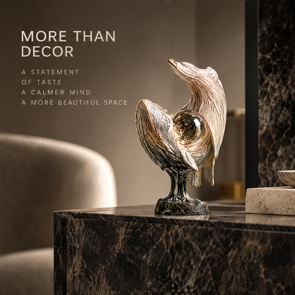 Art in Reverse — More Than Decor, a statement of taste, a calmer mind, dark marble console scene