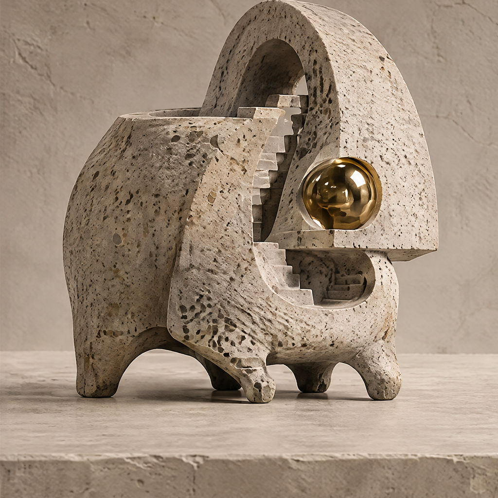 A Silent City Within — A Silent City Within, sculpture for a more meaningful home, arch interior scene